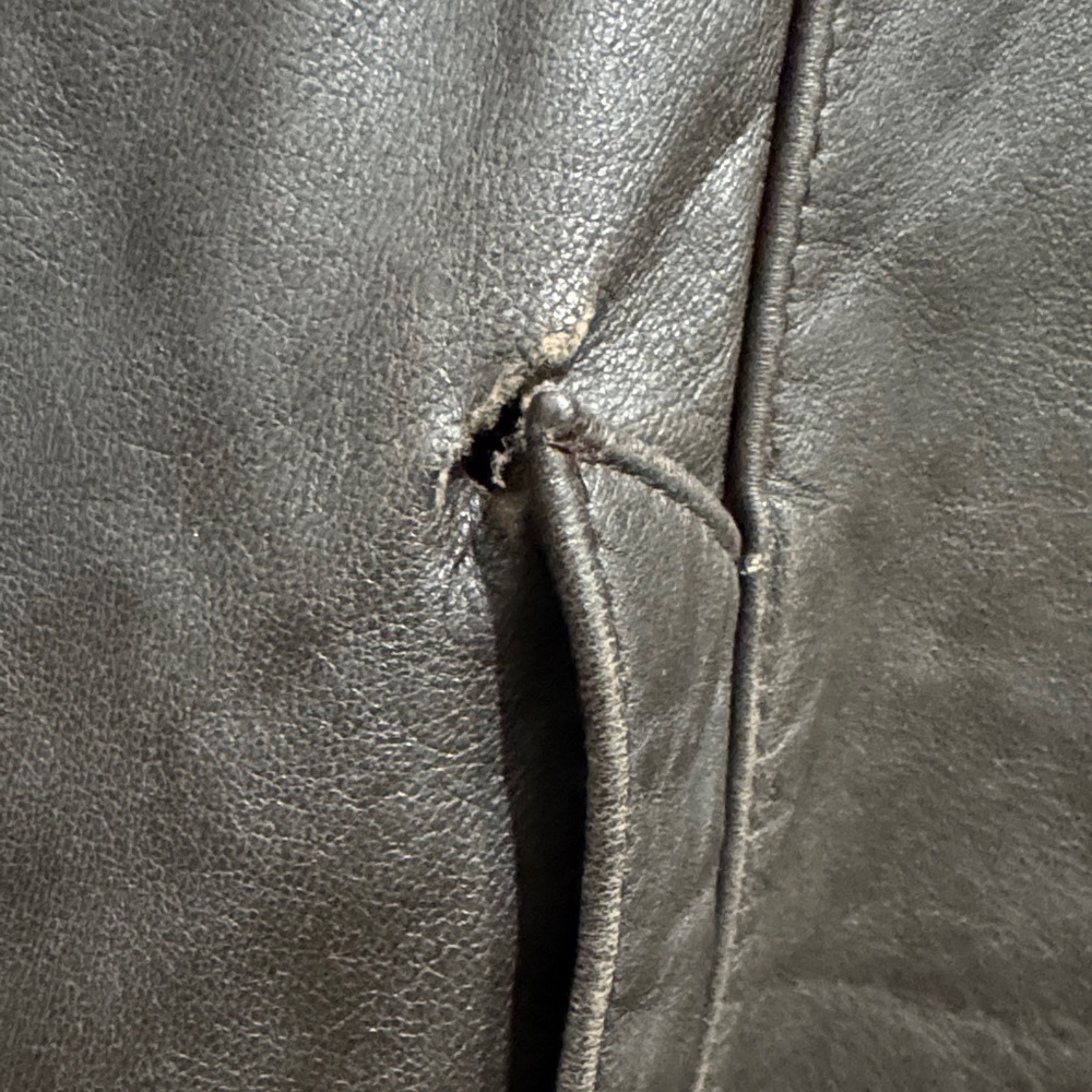 Continental Fashions Leather Crocodile Bomber Jacket 1970s - Picture 4 of 10